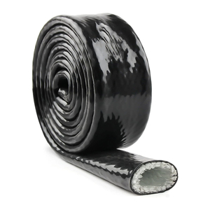 High-Temp Black Silicone Braided <strong>Fiberglass</strong> <strong>Insulation</strong> Fire Sleeve Hose up to 500C for Steel Plant Use 7-25KV <strong>Rated</strong> Voltage - Product Image 4
