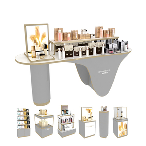 Présentoir central de luxe moderne pour cosmétiques, comptoir de promotion pour maquillage, vitrine de présentation pour magasin de beauté - Product Image 2