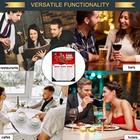 Porte-menus en cuir synthétique 8,5 x 11 pouces, à une page, avec coins biseautés, noir, pour restaurant, hôtel, café