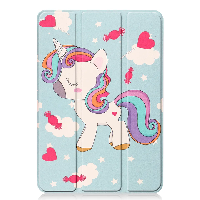 Unicorn Cartoon Painting Tablet Case With Pen Holder 8.3 Inch Tablet Cover Tpu for ipad Pro 11 2018 2020