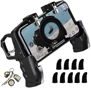 Controlador de Juegos Móvil K21 para PUBG, <span class=keywords><strong>Call</strong></span> of <span class=keywords><strong>Duty</strong></span>, Fortnite, Botones de Disparo L1R1, Gamepad Sensible para iOS y Android - Product Image 1
