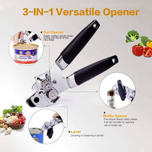 Wholesale 3-in-1 Stainless Steel Manual <b>Openers</b> with Non-Slip Handle for Wine Bottles and Kitchen Use Custom Logo Available - Product Image 6
