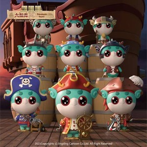 Caja Sorpresa <span class=keywords><strong>Yubi</strong></span> Bear, Juguete de PVC de Diseño, Temática Pirata, Adorno Coleccionable para Escritorio, China, 5-7 Años, Fábrica OEM, Venta al Por Mayor - Product Image 3