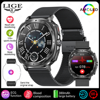 Lige BWET492 ET492 Montre HRV Fonction Détection d'Émotion ECG IMC Oxygène Sanguin Montres Intelligentes Lecture de Musique Calories Smartwatch