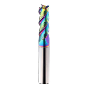 Bibo 3 Flutes Hrc56 Coated Roughing Milling Cutter Steel Solid Endmill for Aluminum Metal Cutting <b>Tungsten</b> Steel 3-flute End - Product Image 1