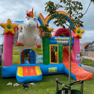Château gonflable licorne arc-en-ciel en PVC pour l'extérieur, grand château gonflable commercial pour enfants, châteaux gonflables pour fêtes - Product Image 5