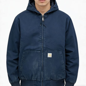 Vêtements <span class=keywords><strong>de</strong></span> <span class=keywords><strong>travail</strong></span> pour hommes, style décontracté d'hiver, en toile épaisse, col rabattable Detroit, fermeture éclair interstellaire, coupe-vent, avec logo sur le devant - Product Image 6