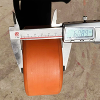 Longue durée de vie, 125x60/64-20 mm, Référence Linde 0009933803 Roue de soutien supplémentaire en polyuréthane durable