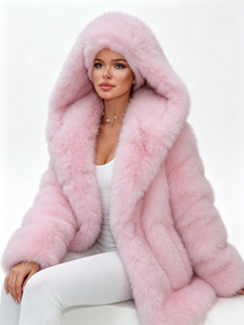 <span class=keywords><strong>Manteau</strong></span> <span class=keywords><strong>court</strong></span> rose en fausse fourrure de renard pour <span class=keywords><strong>femme</strong></span> Zeyu, à capuche, chaud et épais, en fourrure artificielle duveteuse, veste d'hiver tendance pour <span class=keywords><strong>femme</strong></span> 2026 - Product Image 3