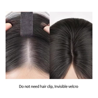 Shinein Fixations pour postiches naturels, patch capillaire Velcro sans clip, sans couture, pour perruque en cheveux naturels pour femmes