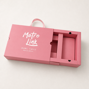Boîte cadeau de luxe avec tiroir coulissant et poignées pour emballage de café, avec logo personnalisé - Product Image 1