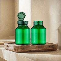 Bouteille d'emballage en capsule PET recyclable de 150 cc, design compact pour un poids de transport réduit et une faible casse