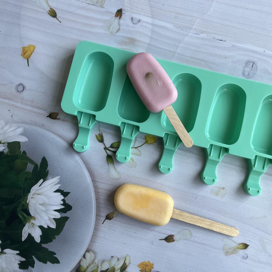 16 Pcs DIY Popsicle Molds – 8-Cell Ice Pop Maker With Sticks, Reusable Freezer Trays, Pink