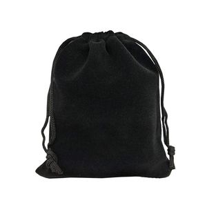 Pochette en flanelle de luxe avec cordon de serrage, emballage cadeau personnalisé pour bijoux, sac en velours avec logo personnalisé pour bijoux - Product Image 4