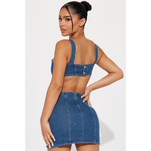 Nuevo Diseño Vestido Casual Sexy para Mujer con Escote Corazón y Recortes en Mezclilla Blanca de Alta Calidad - Product Image 6