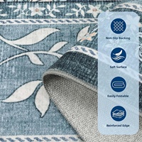 Tapis ChamXue, tapis de sol, tapis vintage rétro pastoral, pliable, en fausse fourrure de cachemire, antidérapant, lavable en machine, pour salon