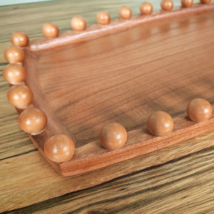 Đính cườm cạnh lưu trữ bằng gỗ đặt khay gỗ tự nhiên hạt trang trí Bàn cà phê bàn nhà bếp phòng khách phòng ăn - Product Image 3