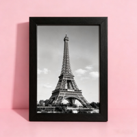 ENJOYBASICS Cadre photo en plastique 12x16 avec passe-partout, à fixer au mur, noir, lot de 2