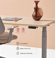 Bureau debout électrique moderne à double moteur Hauteur réglable Bureaux assis-debout Table d'ordinateur ergonomique à levage intelligent