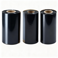Cinta de Resina de Cera y Carbono de 90 mm x 300 mm, Negra, Cinta de Impresión de Resina Reforzada con Cera de Alta Calidad, Cinta de Carbono TTR para Impresoras de Etiquetas de Códigos de Barras