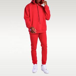 High Solid Red Pullover Hoodie Tracksuit Wholesales Multi Color Plain Tracksuit Slim Fit Jogging Tracksuits For Men - Product Image 3