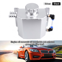 Réservoir de purge d'huile moteur carré, Récipient de récupération des gaz d'échappement en alliage d'aluminium, Grande capacité, Réservoir anti-transbordement 1 L/2 L