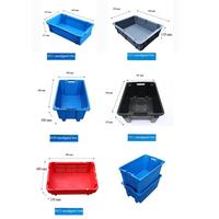 Boîte de rangement et de collecte industrielle en plastique épaissi de grande taille pour produits frais, à empilage orienté