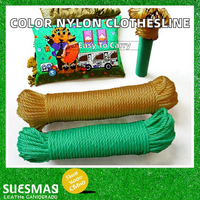 Corde à linge multifonctionnelle double et flexible en nylon coloré, écologique, durable, réglable, moderne, pour camping en extérieur, 10m 20m