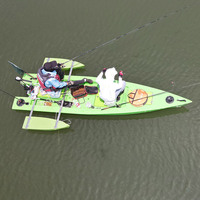 Bateau de pêche en caoutchouc rotomoulé en plastique épaissi, deux places, petit bateau de 4400 mm de longueur, modèle 8596, personnalisé en usine