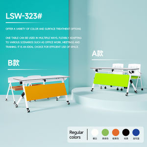 Table de conférence pliable réglable, bureau modulaire pour salle de <span class=keywords><strong>réunion</strong></span>, sessions de formation, gain de place, usage commercial - Product Image 5