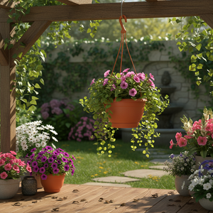 Jardinière suspendue AGRO 4,5L, dimensions (mm) 270x270x160, couleur terre cuite - Product Image 3