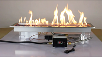 Kit de brûleur de foyer à gaz à télécommande linéaire en acier inoxydable d'usine pour une utilisation intérieure et extérieure dans les cheminées