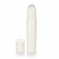 Flacon roll-on en PP de 15 ml avec bille en verre, flacon roll-on pour huiles essentielles, flacon roll-on portable rechargeable, directement de l'usine