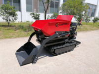 Dumper à chenilles sur roues motrices 4x4 500kg hydraulique petit dumper à chenilles manuel dumper à chenilles multifonctionnel