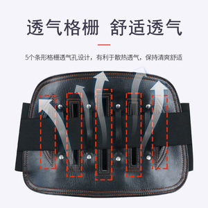 Lumbar Support <b>Belt</b> Leather Wrap Around Smlxlxxl <b>Elastic</b> Breathable Waist Protection - Product Image 3