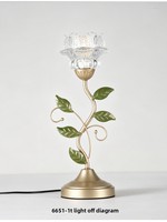Lampe de table créative de style campagnard français, moderne et minimaliste, décorée de fleurs, avec interrupteur à bouton pour salon, chambre à coucher, bureau