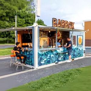 Cuisine extérieure de haute qualité en conteneur en acier de 20 pieds avec barbecue, four à pizza et cuisinière pour le camping et les fêtes - Product Image 1