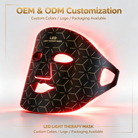 Masque de luminothérapie infrarouge proche 660nm 850nm en silicone, instrument de beauté LED pour le soin du visage