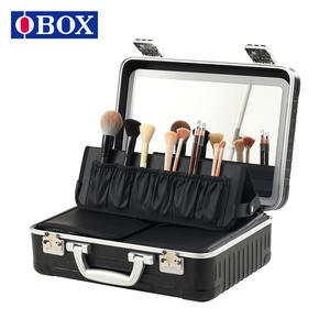 Trousse de Maquillage Professionnelle avec Miroir et Lumière, Noir Argenté, Matériaux ABS PC, Grande Capacité, Portable pour Rangement Domestique, Modèle 2025 - Product Image 5