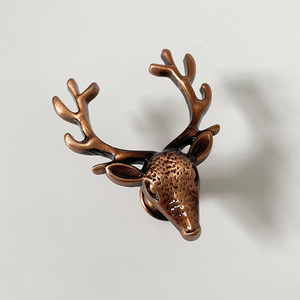 Hợp kim kẽm giáng sinh Tuần lộc xử lý knobs khách sạn biệt thự đồ nội thất cổ Tuần Lộc đầu tủ quần áo tủ bếp ngăn kéo - Product Image 5