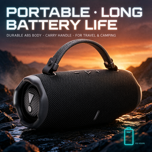 Caixa de Som Portátil, Alto-falante Sem Fio de 16W com Emparelhamento TWS e Power Bank, Microfone Integrado para Camping ao Ar Livre - Product Image 3