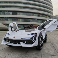 Voiture électrique pour enfants à quatre roues, poussette pour enfants de 1 à 3 ans avec double transmission, télécommande et fonction de charge