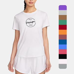 เสื้อยืดผ้าฝ้าย100% สำหรับผู้หญิงแบบปรับแต่งได้เสื้อครอปทรงหลวมซับเหงื่อเหมาะสำหรับใส่ในฤดูร้อน - Product Image 1