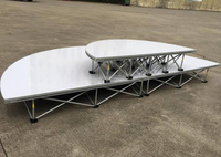 Scène mobile pliable pour concert de danse, plateforme de scène avec bordure pour défilé de mode