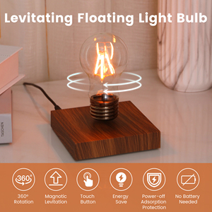 Bombilla LED Flotante Levitante con Base de Cristal HCNT, Luz Blanca Cálida, Decoración Magnética para el Hogar, Regalo de Navidad - Product Image 6