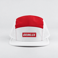 Casquette de sport en polyester personnalisée pour la course et le camping, avec perforations laser, casquette snapback, casquette vierge en nylon imperméable à 5 panneaux