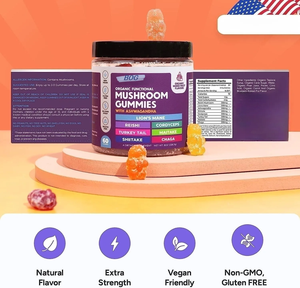 Gomitas de Suplemento de 8 Hongos OEM/ODM, Mejoran la Función Cerebral y Apoyan la Salud Inmunológica - Product Image 6
