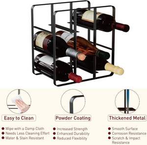 Bottle Organizer <b>Wine</b> <b>Rack</b> Freestanding Design - Product Image 3