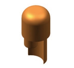 <b>Curtain</b> Cuted End Plug <b>Curtain</b> Tension Systems Brass Copper Axle to Wheel Connector Truck and Trailer - Product Image 1