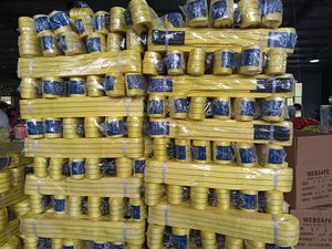 Heavy Duty 5t 3m Red Double <span class=keywords><strong>Loop</strong></span> Eye Polyester Hebeband Gurtband für den Bau Marine Industrial Use - Product Image 3